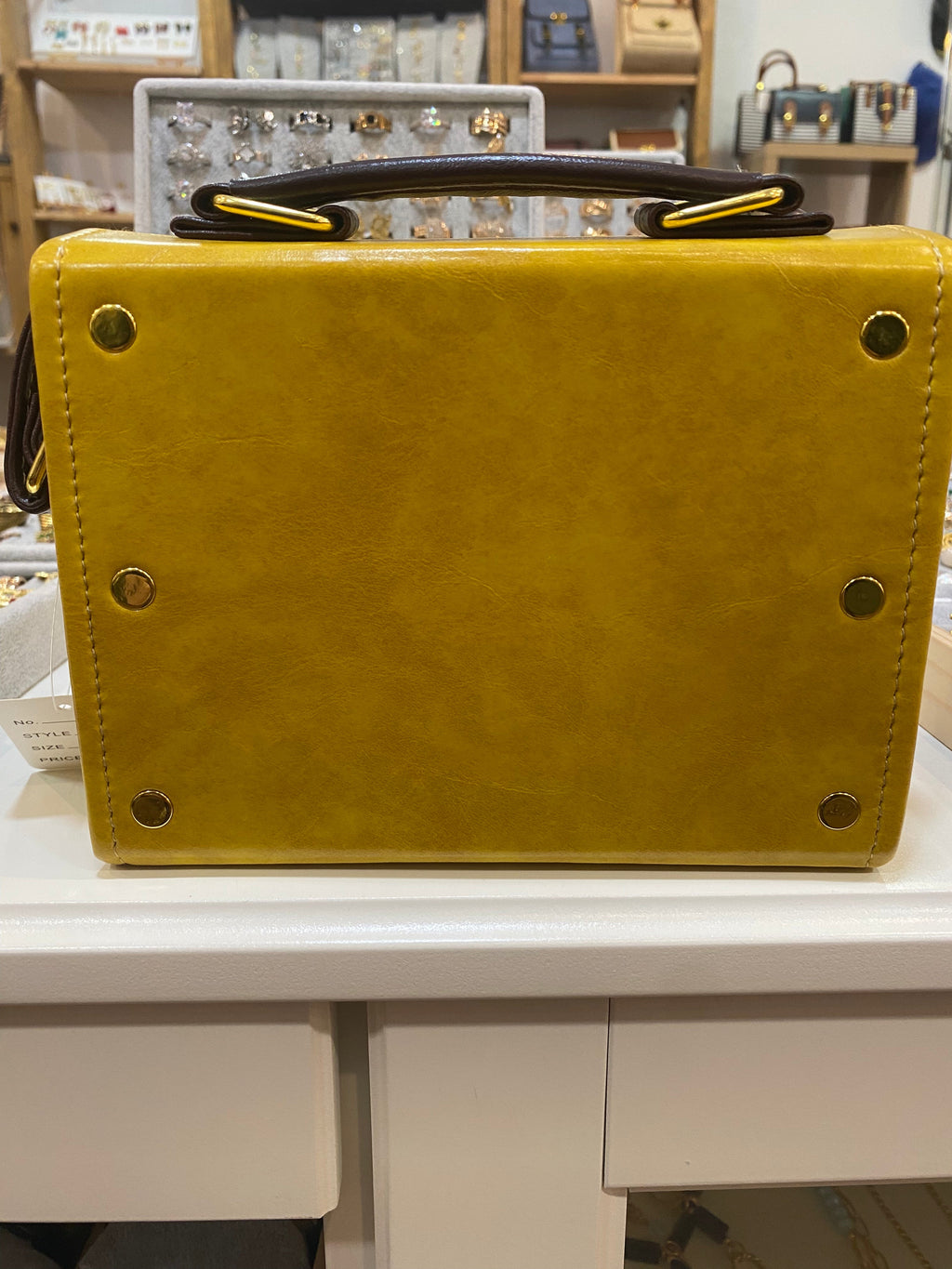Yellow handmade bag