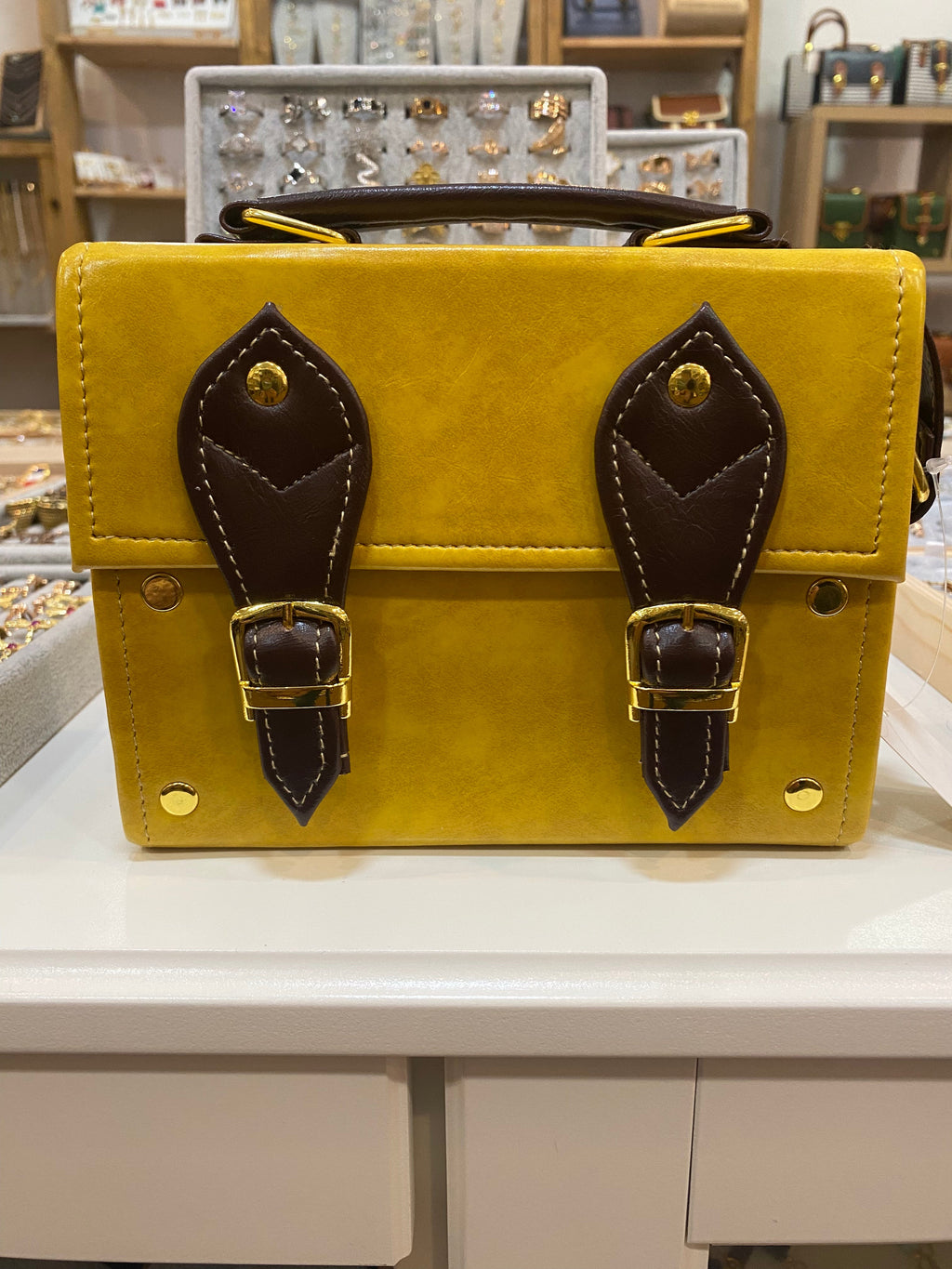 Yellow handmade bag