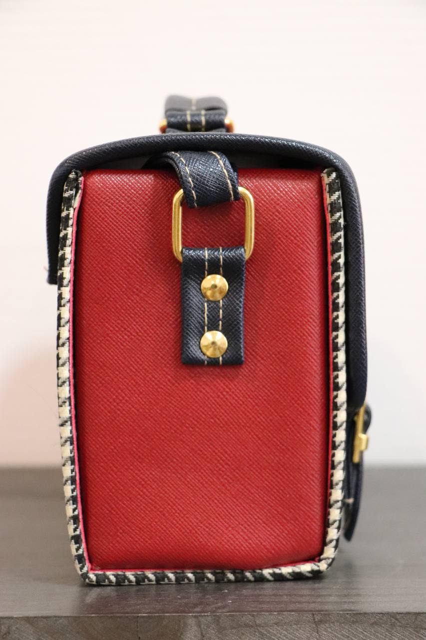 Handmade Red Leather Handbag
